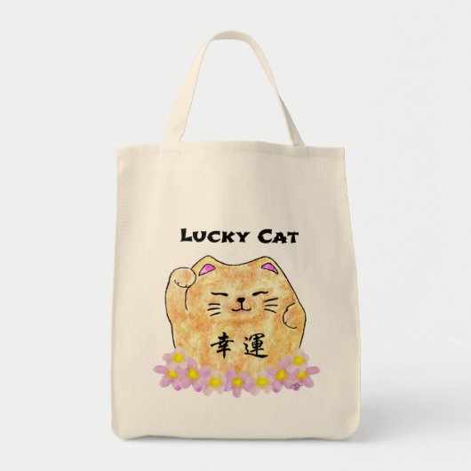 Tote Bag Chat Lucky (Maneki Neko) - "Chat Lucky" (Devant)