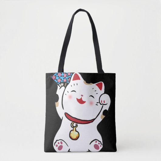 Tote Bag Chat Lucky Maneki Neko Fourre-tout (Devant)
