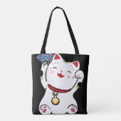 Tote Bag Chat Lucky Maneki Neko Fourre-tout (Dos)