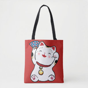 Tote Bag Chat Lucky Maneki Neko Fourre-tout