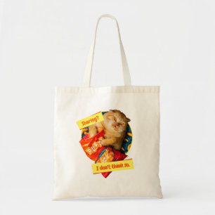 Tote Bag Chat mangeant des boulettes de fromage
