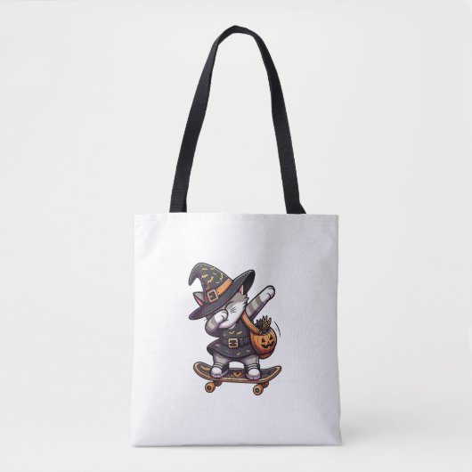 Tote Bag Chat Meow Débat Sur Skateboard Apparel Enfants Hal (Devant)
