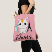 Tote Bag Chat mignon à Paris (De près)