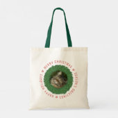Tote Bag Chat mignon dans la couronne de Noël Photo personn (Dos)