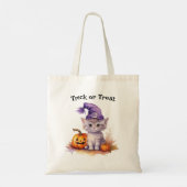 Tote Bag Chat mignon dans la sorcière Casquette Halloween T (Dos)