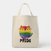 Tote Bag Chat mignon de fierté aquarelle (Dos)
