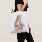 Tote Bag Chat mignon "Dormir, Manger, Jouer, Répéter" (De près)