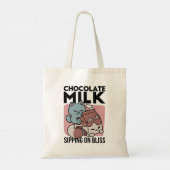 Tote Bag Chat Mignon Lait Chocolat – Boisson Confortable & (Dos)
