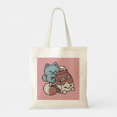 Tote Bag Chat Mignon Lait Chocolat – Boisson Confortable et (Dos)