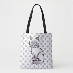 Tote Bag Chat mignon Lilac Point Tabby Birman / Ragdoll & p