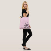 Tote Bag Chat Mignon Simple (Sur le modèle)