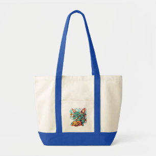 Tote Bag Chat momie drôle Halloween