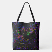 Tote Bag Chat Neon Glow (Dos)