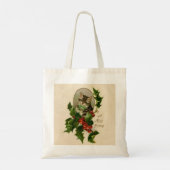 Tote Bag Chat Noël Joyau Holly Kitten Art antique (Dos)