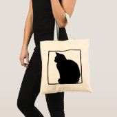 Tote Bag Chat noir (Devant (produit))