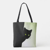 Tote Bag Chat noir à oreille verte (Dos)