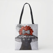 Tote Bag Chat noir avec Casquette fabuleux (Devant)