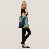 Tote Bag Chat noir avec des fruits (Sur le modèle)