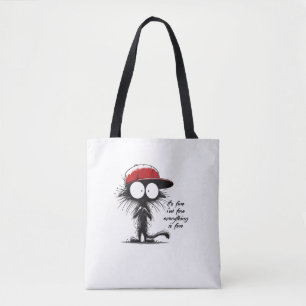 Tote Bag Chat noir C'est bon Je vais bien Tout va bien Fu