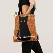 Tote Bag Chat noir, chaton mignon, parties scintillant oran (De près)