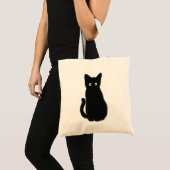 Tote Bag Chat noir, chaton mignon, plaisir spottaculaire (Devant (produit))