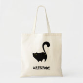 Tote Bag Chat noir Cheeky avec Cattitude Funny (Devant)