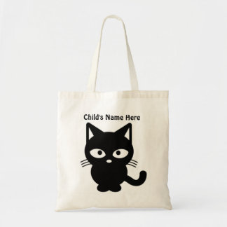 Tote Bag Chat Noir Cute Kitty Halloween Enfant Convivial