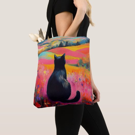 Tote Bag Chat noir dans une belle nature (De près)