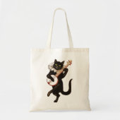 Tote Bag Chat noir dansant (Devant)