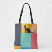Tote Bag Chat noir design simple (Devant)