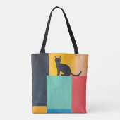 Tote Bag Chat noir design simple (Dos)