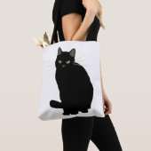 Tote Bag Chat noir Dessin Cute Chat Noir Chat Maman Amoureu (De près)