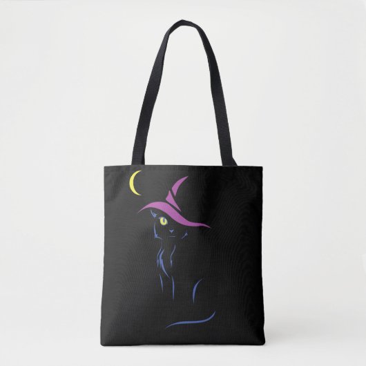 Tote Bag Chat noir d'Halloween (Devant)
