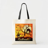 Tote Bag Chat noir d'Halloween (Devant)