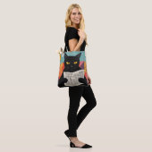 Tote Bag Chat noir drôle lisant un journal (Sur le modèle)