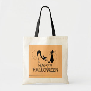 Tote Bag Chat Noir Élégant, Joyeux Halloween