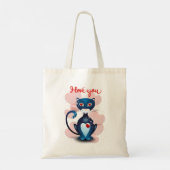 Tote Bag Chat noir en amour (Dos)