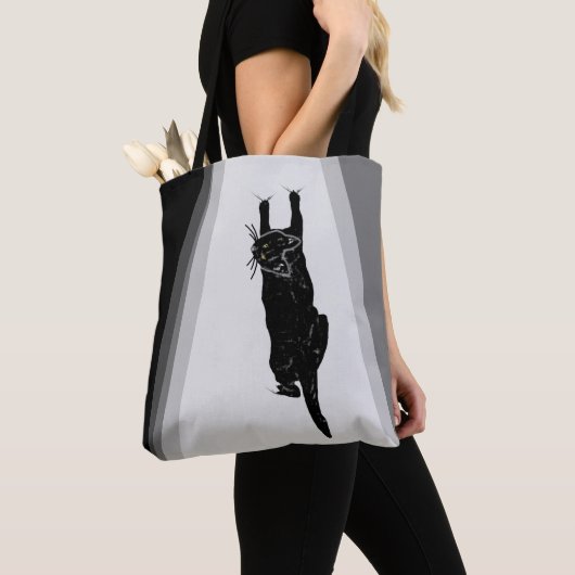 Tote Bag Chat noir Escalade (De près)