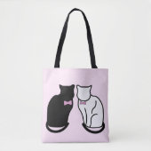 Tote Bag Chat noir et blanc (Devant)