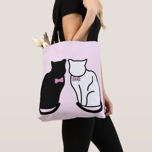 Tote Bag Chat noir et blanc (De près)