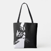 Tote Bag Chat noir et blanc 657 (Dos)