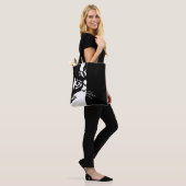 Tote Bag Chat noir et blanc 657 (Sur le modèle)