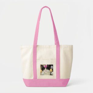 Tote Bag Chat noir et blanc de Pâques
