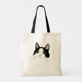 Tote Bag Chat noir et blanc Kitty mignon (Dos)