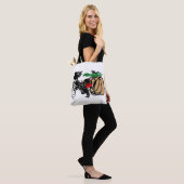 Tote Bag Chat noir et citrouille d'amour (Sur le modèle)