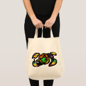 Tote Bag Chat noir et corbeau patch fun (Devant (produit))