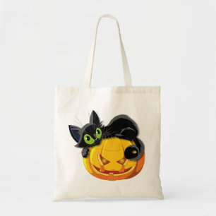 Tote Bag Chat noir Halloween Kitten Clip art