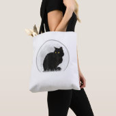 Tote Bag Chat noir Halloween Moon Chat (De près)
