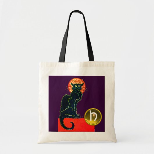 TOTE BAG CHAT NOIR HALLOWEEN PARTY MONOGRAM (Devant)