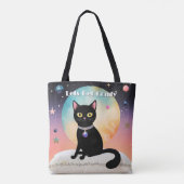 Tote Bag Chat Noir - Installons-Nous Confortablement (Dos)